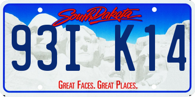 SD license plate 93IK14