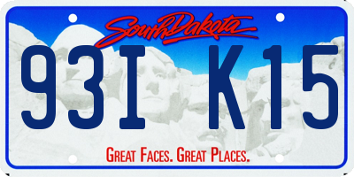 SD license plate 93IK15