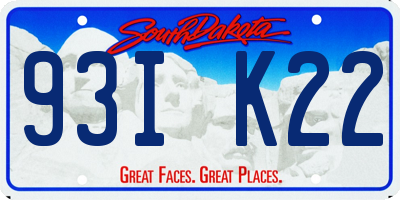 SD license plate 93IK22