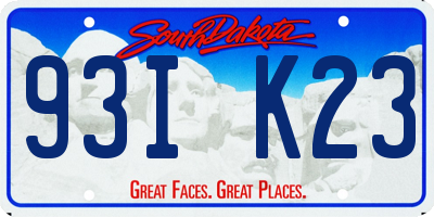 SD license plate 93IK23