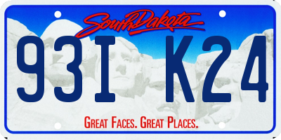 SD license plate 93IK24