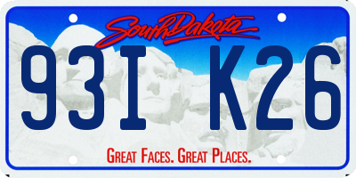 SD license plate 93IK26