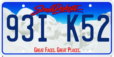 SD license plate 93IK52