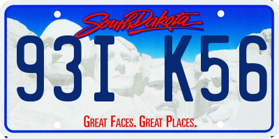 SD license plate 93IK56