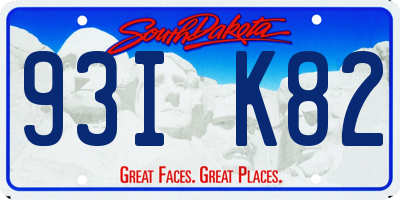 SD license plate 93IK82