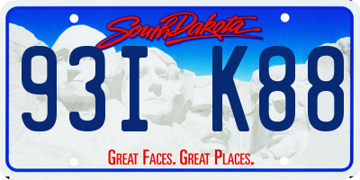 SD license plate 93IK88