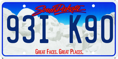 SD license plate 93IK90