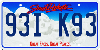 SD license plate 93IK93