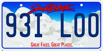 SD license plate 93IL00