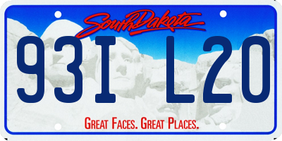 SD license plate 93IL20