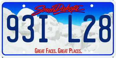 SD license plate 93IL28