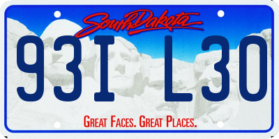 SD license plate 93IL30