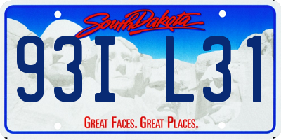 SD license plate 93IL31