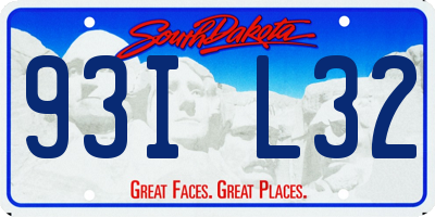 SD license plate 93IL32