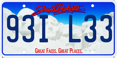 SD license plate 93IL33