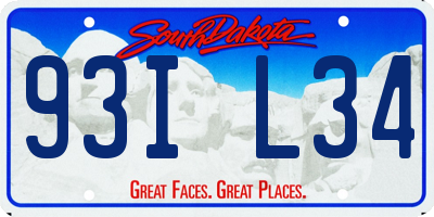 SD license plate 93IL34