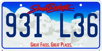 SD license plate 93IL36
