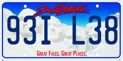 SD license plate 93IL38