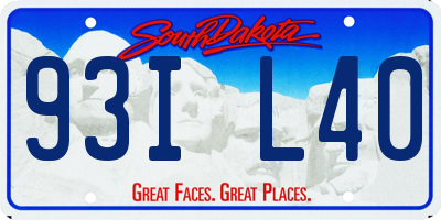 SD license plate 93IL40