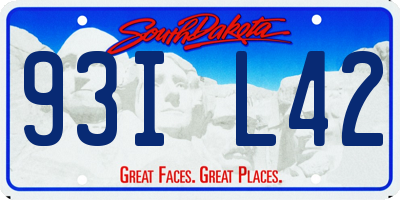 SD license plate 93IL42