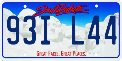 SD license plate 93IL44