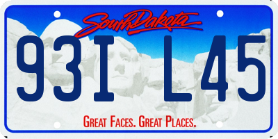 SD license plate 93IL45