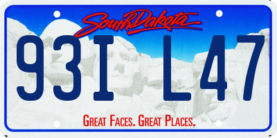 SD license plate 93IL47