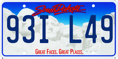 SD license plate 93IL49