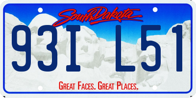 SD license plate 93IL51