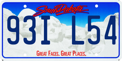 SD license plate 93IL54