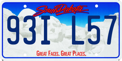 SD license plate 93IL57