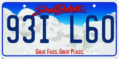 SD license plate 93IL60