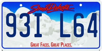 SD license plate 93IL64