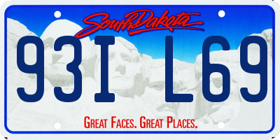 SD license plate 93IL69