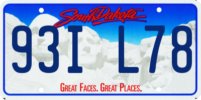 SD license plate 93IL78