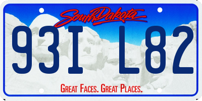 SD license plate 93IL82