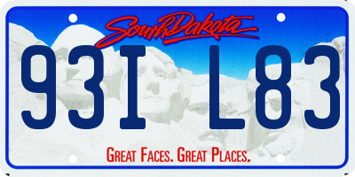 SD license plate 93IL83