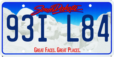 SD license plate 93IL84