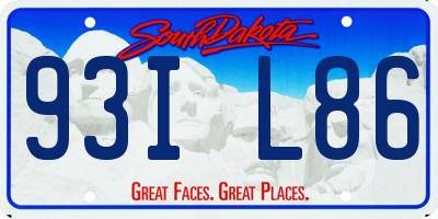 SD license plate 93IL86