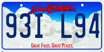 SD license plate 93IL94