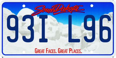 SD license plate 93IL96