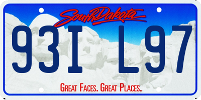 SD license plate 93IL97