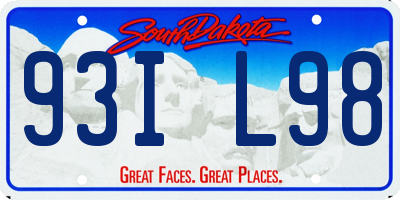 SD license plate 93IL98