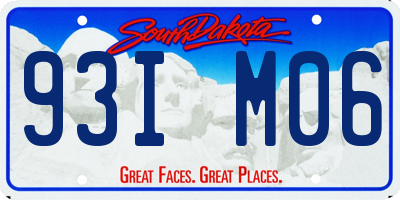 SD license plate 93IM06