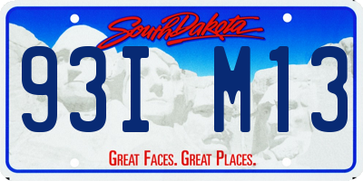 SD license plate 93IM13