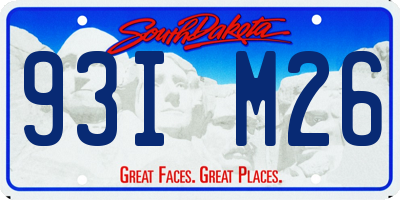 SD license plate 93IM26