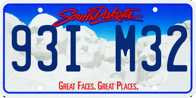 SD license plate 93IM32