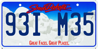 SD license plate 93IM35