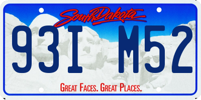 SD license plate 93IM52