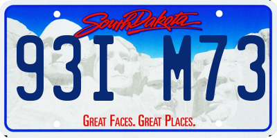 SD license plate 93IM73